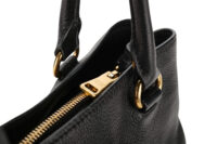0897. Prada Vitello Daino Black tote, Gold Hardware8