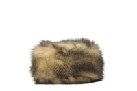 0900. Prada Faux-Fur Cream:Black Leather tote bag, Silver hardware4