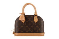 0817. Louis Vuitton Alma BB Brown Monogram bag , Gold Hardware1