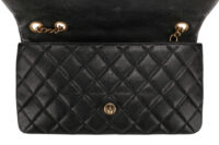 0895. Chanel Vinage Flap Bag Black, Gold Hardware13