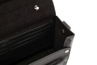 0903. Fendi Nappa Baguette Soft Trunk Black Leather, Silver Hardware14