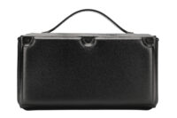 0903. Fendi Nappa Baguette Soft Trunk Black Leather, Silver Hardware5