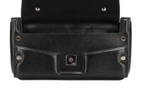 0903. Fendi Nappa Baguette Soft Trunk Black Leather, Silver Hardware9