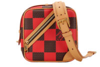 0904. Louis Vuitton Damier Pop Chess Messenger Red Coated Canvas, Gold Hardware1