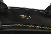 0913. Prada Symbole Black Tote, Gold Hardware6