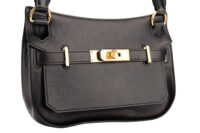 0918. Hermes Jypsiere Mini Bag, Noir Leather Bag, Gold Hardware3