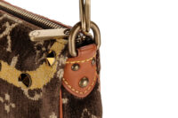 0921. Louis Vuitton Troupe L’oreil Brown Velvet, Gold Hardware7