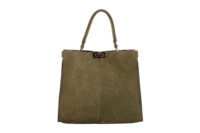 0923. Fendi Peekaboo X-Lite Large Suede Green, Gold Hardware1