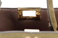 0923. Fendi Peekaboo X-Lite Large Suede Green, Gold Hardware11