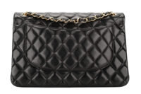 0924. Chanel Classic Jumbo Double Flap Black Lambskin Leather, Gold Hardware4