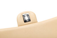 0927. Chanel Classic Patent Double Flap Beige Bag, Gold Hardware13