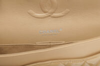 0927. Chanel Classic Patent Double Flap Beige Bag, Gold Hardware17