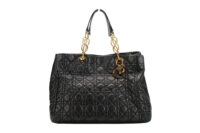 0928. Christian Dior Soft Shopping Tote, Gold Hardware1