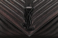 0932. Saint Laurent College Medium Black Monogram Satchel7
