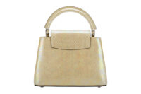 0933. Louis Vuitton Capucines Mini Crafted Yellow Lizard Skin, Gold Hardware6