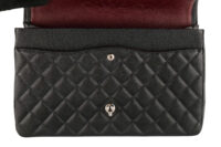 0936. Chanel Classic Maxi Double Flap Black Caviar, Silver Hardware16