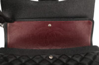 0936. Chanel Classic Maxi Double Flap Black Caviar, Silver Hardware18