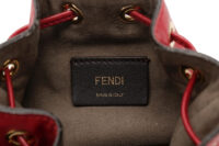 0937. Fendi Mon Tresor Bucket Back Red Leather Python Accent, Gold Hardware12