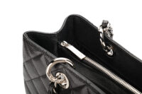 0938. Chanel Grand Shopping Tote (GST) Black Caviar Leather, Silver Hardware8
