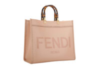0941. Fendi Sunshine Medium Light Pink Calfskin leather Tote, Gold hardware3