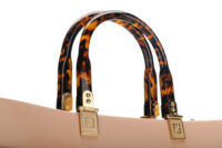 0941. Fendi Sunshine Medium Light Pink Calfskin leather Tote, Gold hardware8