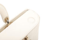 0943. Christian Dior Lady D-Joy Ivory Lambskin, Gold Hardware10
