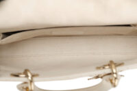 0943. Christian Dior Lady D-Joy Ivory Lambskin, Gold Hardware13