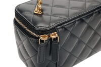 0944. Chanel Black Mini Vanity Case, Gold Hardware8