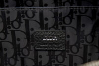 0440. Christian Dior Saddle Large Soft Black Leather Bag, Silver Hardware11