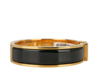 0919. Hermes Clik Bracelet Noir Enamel, Gold Hardware3