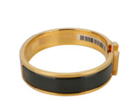 0919. Hermes Clik Bracelet Noir Enamel, Gold Hardware7