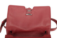 0948. Burberry MD TB Red Leather Shoulder Bag, Silver Hardware13