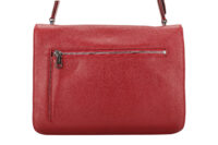 0948. Burberry MD TB Red Leather Shoulder Bag, Silver Hardware4
