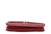 0948. Burberry MD TB Red Leather Shoulder Bag, Silver Hardware7