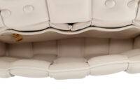 0949. Bottega Padded Cassette White Chain Bag, Gold Hardware10