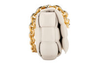 0949. Bottega Padded Cassette White Chain Bag, Gold Hardware3