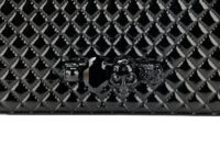 0950. Alexander McQueen Patent Four Ring Skull, Black Hardware2