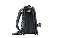 0950. Alexander McQueen Patent Four Ring Skull, Black Hardware4