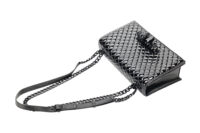 0950. Alexander McQueen Patent Four Ring Skull, Black Hardware9