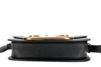 0952. Valentino Garavani Loco Small Black Shoulder Bag, Gold Hardware4