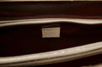 0953. Gucci Zumi Beige Ostrich Tote Bag, silver hardware13