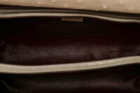 0953. Gucci Zumi Beige Ostrich Tote Bag, silver hardware14