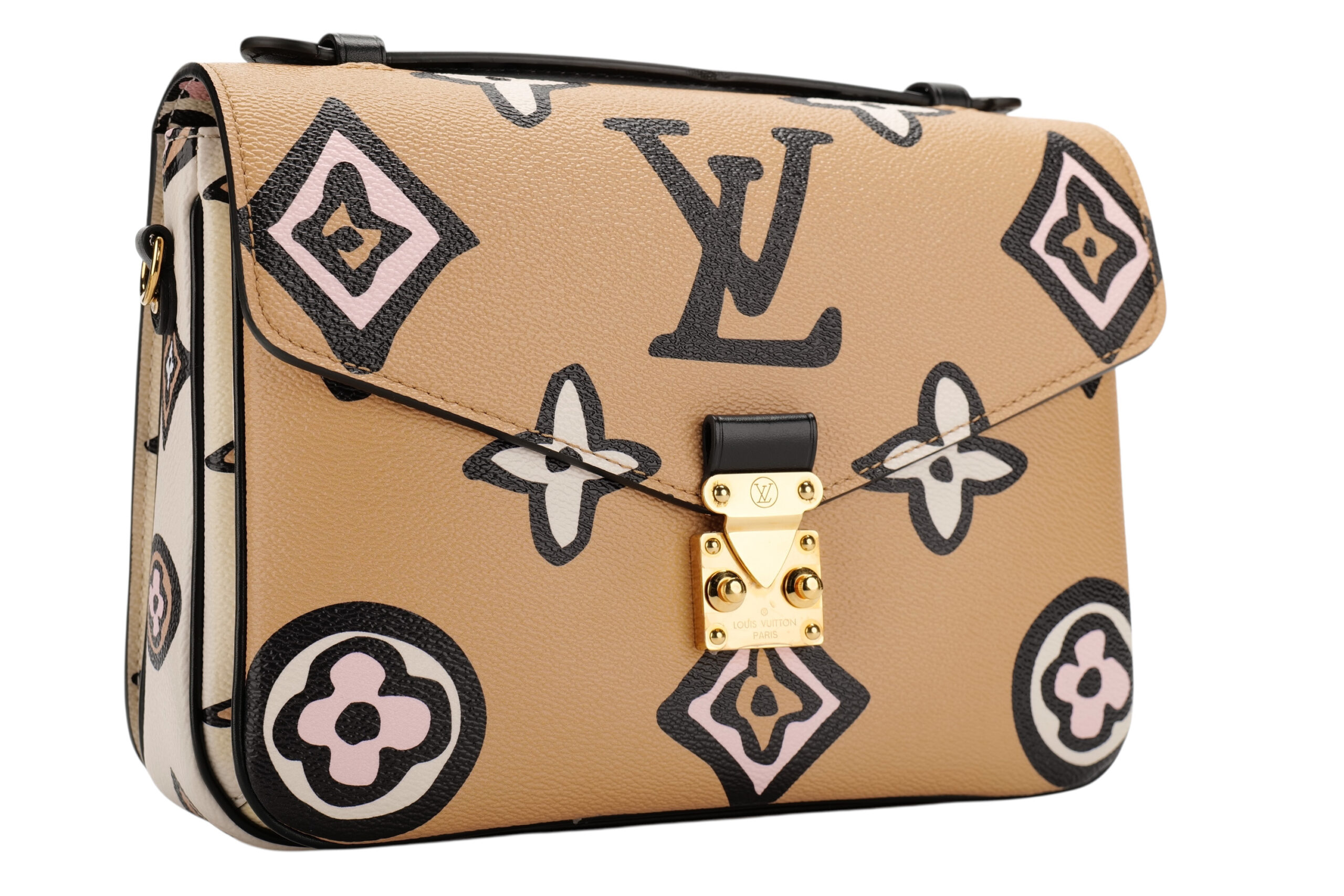 0954. Louis Vuitton Pochette Metis Beige Wild at Heart, Gold Hardware2