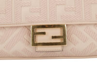 0955. Fendi Baguette Beige Bag, Gold Hardware6