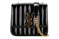 0960. Saint Laurent Vicky Small Patent Leather Crossbody Bag, Gold Hardware1