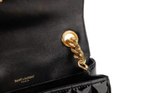 0960. Saint Laurent Vicky Small Patent Leather Crossbody Bag, Gold Hardware13