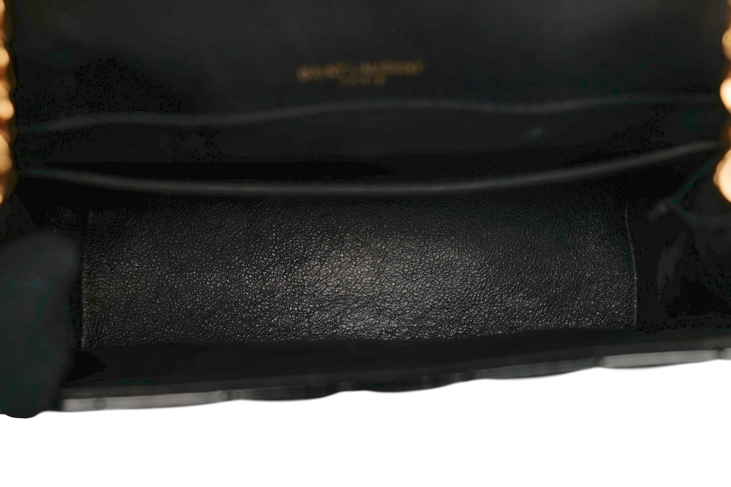 0960. Saint Laurent Vicky Small Patent Leather Crossbody Bag, Gold Hardware14