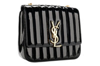 0960. Saint Laurent Vicky Small Patent Leather Crossbody Bag, Gold Hardware2