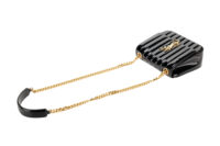 0960. Saint Laurent Vicky Small Patent Leather Crossbody Bag, Gold Hardware7