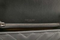 0961. Saint Laurent College Envelope Flap Grey Leather, Silver Hardware 1
